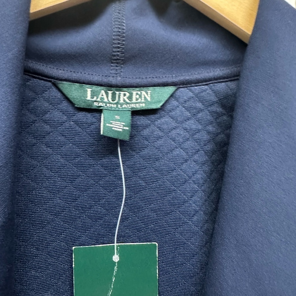 Lauren Ralph Lauren Navy Quilted Open-Front Vest – Size Small (NWT) - Picture 4 of 7